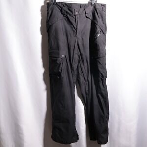 Sims Snowboarding Mens XL Black Ripstop Cargo Snow Ski Pants‎ Insulated Techwear